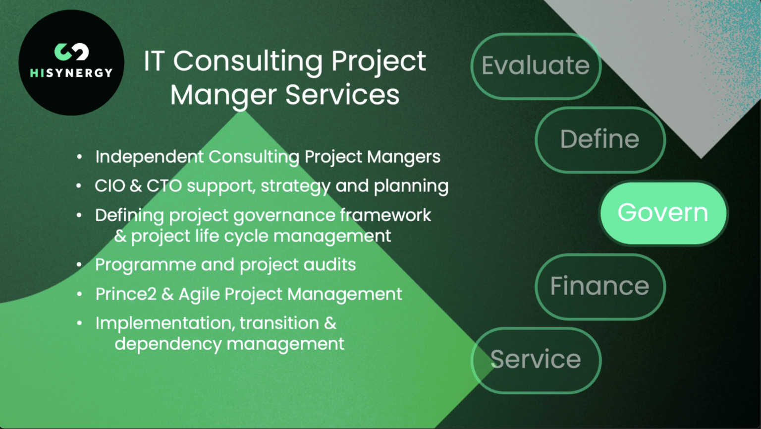 IT Consulting Project Manager Services